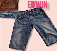 エドウィン　XV　デニムジーンズ　ハーフパンツ　古着　匿名配送　送料無料