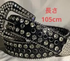 【105cm】ギラギラ　ブラック　ウエスタンベルト　LEX グランジ　アメカジ