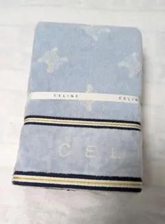 CELINE タオルケット マカダム柄 ロゴ刺繍