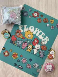 BT 21 くら寿司 ぷくぷくキーホルダー 下敷きなど、５点セット