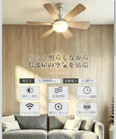新品 シーリングファンライト 12畳 スマホ操作 正逆回転 100cm