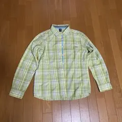 mont-bell 長袖シャツ XL 緑系チェック