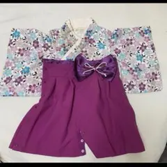 スウィートマミー　袴ロンパース　お食い初め　靴下　髪飾り付き　3点セット