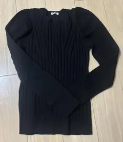 VERMEIL par iena ブラックリブニット