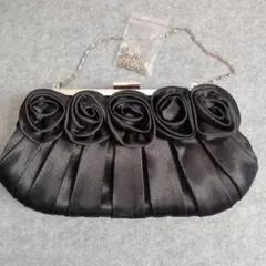 パーティーバッグ クラッチ 結婚式 黒 ブラック