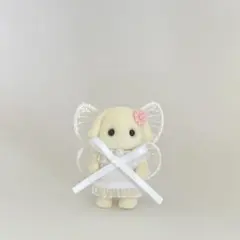 赤ちゃん　ハンドメイド　着せ替え　お洋服　うさぎ　ドレスと羽根セット