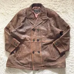 Wind Armor 羊革 ダブルブレスト レザーコート 3L