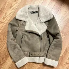 ZARA ザラ　フェイクムートンジャケット　S
