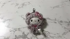 ハローキティ ぬいぐるみ マスコット ヒョウ柄 ピンク