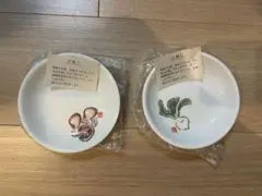 新品未使用 骨董品 小皿 2枚セット シイタケ カブ 和食器