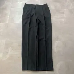 90sAUSTIN REED2タックワイドスラックスW35チャコールグレーダブル