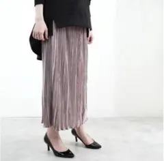 シャイニーベロアプリーツスカート　未使用