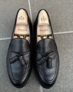 Berwick タッセルローファー UK7.5 4340CCDA BK シボ革