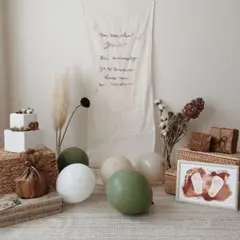 タペストリー　風船　誕生日　飾り　バルーン　ハーフバースデー　ナチュラル　韓国