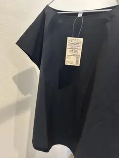★新品タグ付き　MUJI 無印良品　フレンチスリーブブラウス　ハリ感ストレッチ