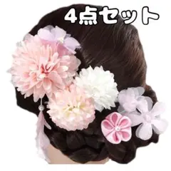 新品 造花 髪飾り 卒業式 成人式 水引 振袖 つまみ細工 浴衣 七五三