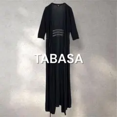 1221 TABASA PARIS 超ロング丈 カーディガン ガウン ブラックのサムネイル