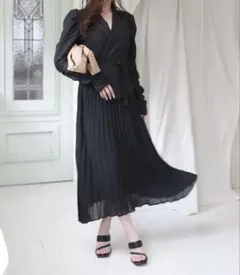 ROYAL PARTY プリーツジャケットワンピース