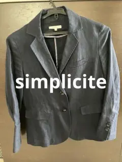 simplicité テーラードジャケット ネイビー 38のサムネイル