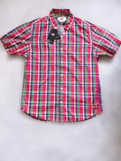 【新品タグ付】ディッキーズ Dickies 半袖チェックシャツ L ボタンダウンのサムネイル