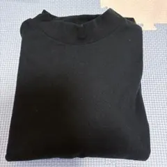 黒 タートルネック　フリース 長袖カットソー