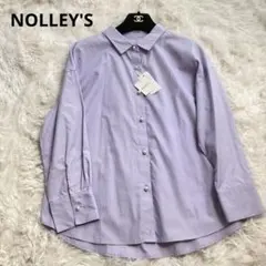 NOLLEY'S ノーリーズ 長袖 シャツ ラベンダー パールボタン M