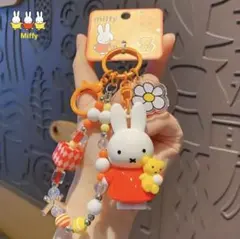 新品未使用　ミッフィー miffy キーホルダー オレンジ チャーム