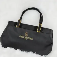 GIANNI VALENTINO ハンドバッグ ブラック　美品　　F7-56