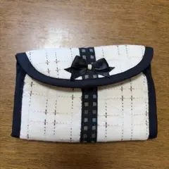 移動ポケット リボン付き チェック柄