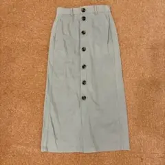 【S】【美品】GUライムグリーンタイトロングスカート