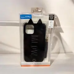 iPhone 11 Pro ケース 猫耳 タッセル ブラック