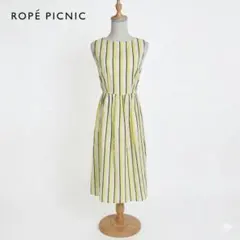 ROPÉ PICNIC ノースリーブワンピース マルチストライプ 38 春夏