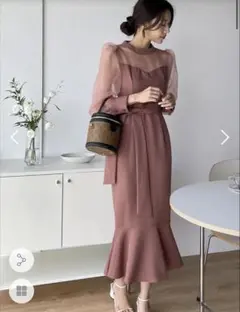 DHOLIC シアーリボンマーメイドワンピースのサムネイル