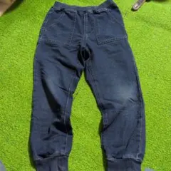 ダークブルーウエストゴム長ズボン