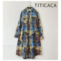 TITICACA チチカカ エスニックナバホ柄が可愛い 総柄シャツワンピース