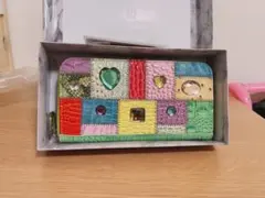 希少 良品】ミケランジェロ ハンドバッグ クロコ 型押し ビジュー A4