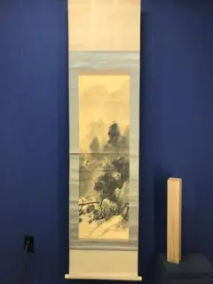 真作/福田浩湖/山水人物画賛/掛軸☆宝船☆AL-95 - メルカリ