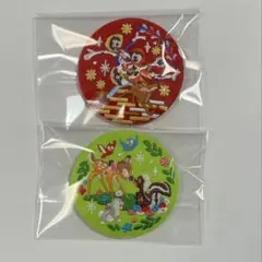 Disneyディズニー☆刺繍缶バッジ☆2点セット