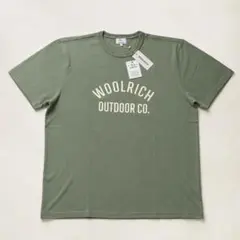 【新品タグ付】WOOLRICH ロゴTシャツ グリーン 肉厚 ビッグシルエットのサムネイル