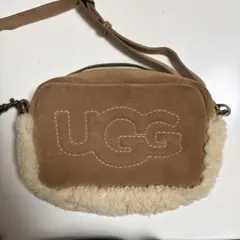 UGG リアルムートン ショルダーバッグ ブラウン ボア レザー スエードバッグのサムネイル
