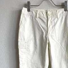 ALPHA CUBIC カーゴパンツ 裾ボタン アンクル丈 ポケット付 薄手