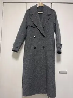 ZARA ロングコート　グレー