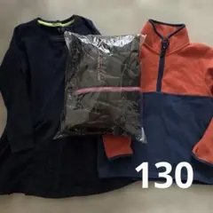 女児130 秋冬まとめ売り ユニクロ フリース ワンピース 3点