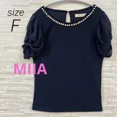 MIIA ミーア　パール袖シフォンカットソーのサムネイル