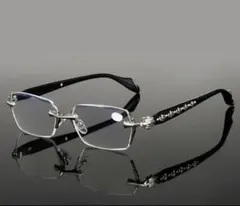 【激安】リムレス スクエア　クリア　伊達メガネ　 y2k 90s 韓国　シルバー