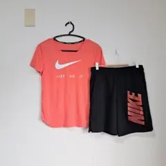 Nike DRI-FIT ランニングトップス ハーフパンツセット　ピンクブラック