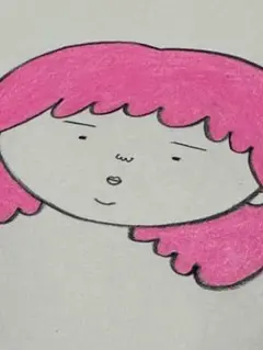 ピンクのキャラクターイラスト