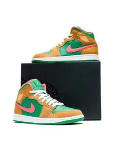 NikeAirJordan1Mid Wheat&Water Melon 28cm
