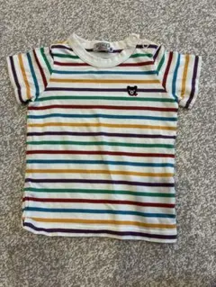 DOUBLE.B ミキハウス マルチボーダー Tシャツ 80cmのサムネイル