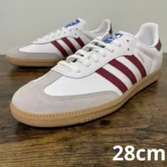 アディダスオリジナルス　サンバ OG　28cm　ホワイト/バーガンディ
